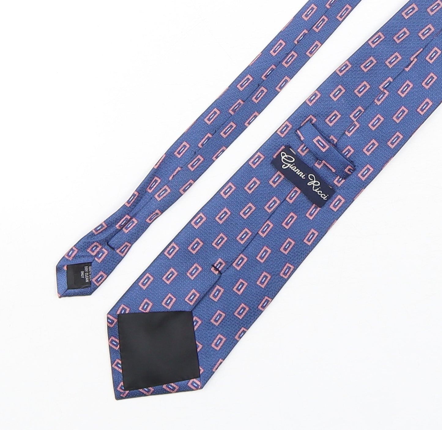 Gianni Ricci Mens Multicoloured Geometric Silk Pointed Tie One Size