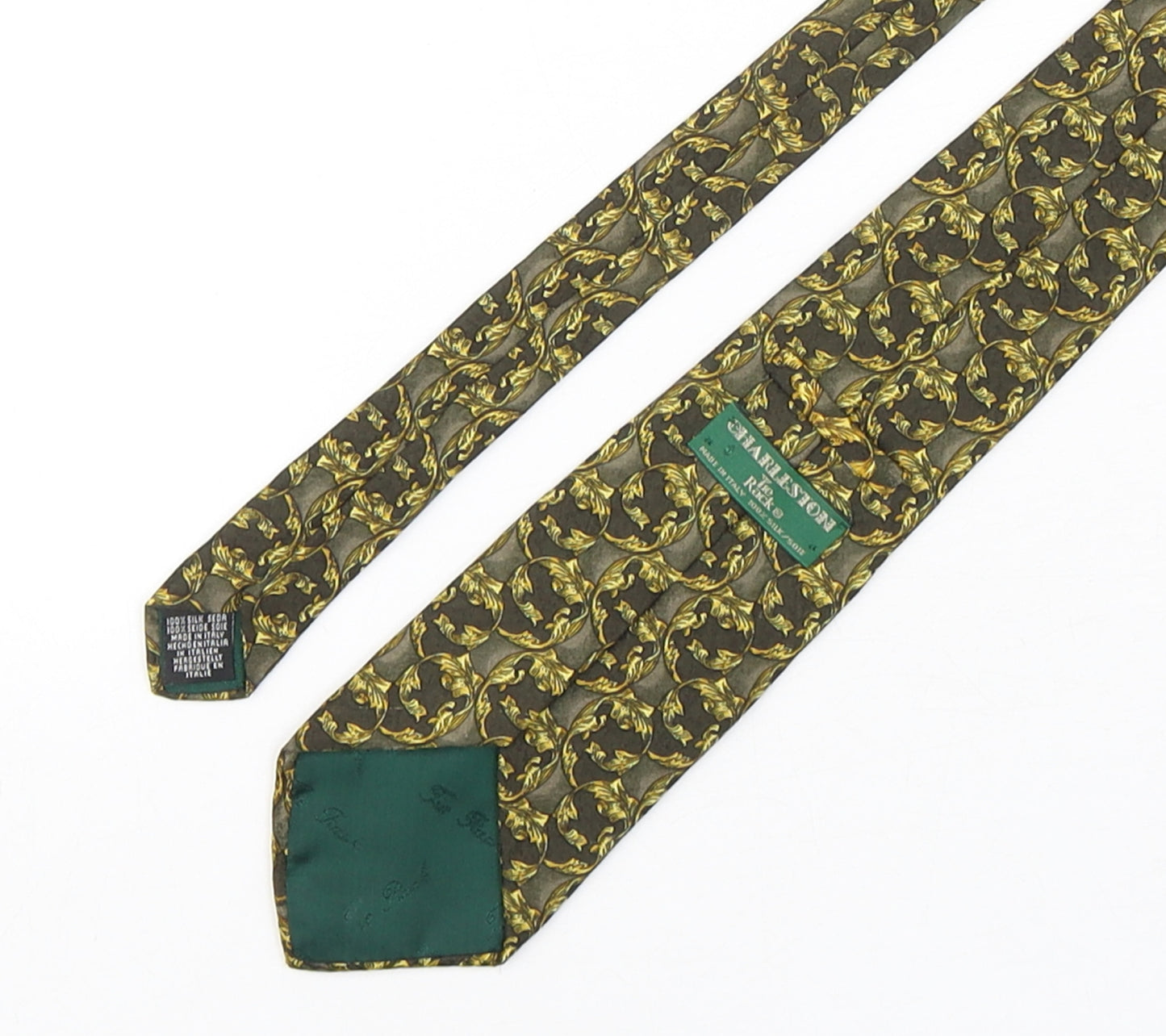 Charleston  Mens Multicoloured Geometric Silk Pointed Tie One Size