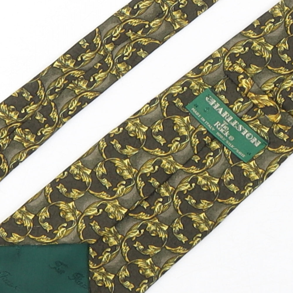 Charleston  Mens Multicoloured Geometric Silk Pointed Tie One Size