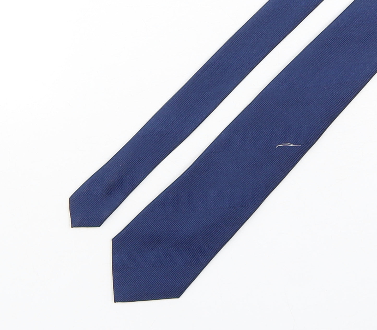 Marks and Spencer Mens Blue  Silk Pointed Tie One Size
