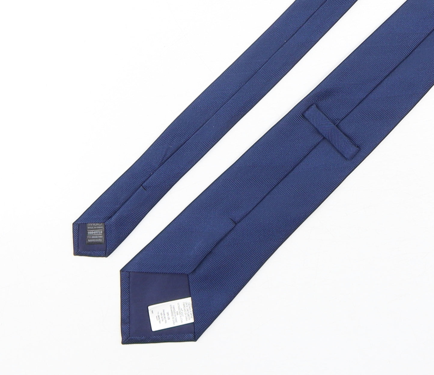 Marks and Spencer Mens Blue  Silk Pointed Tie One Size
