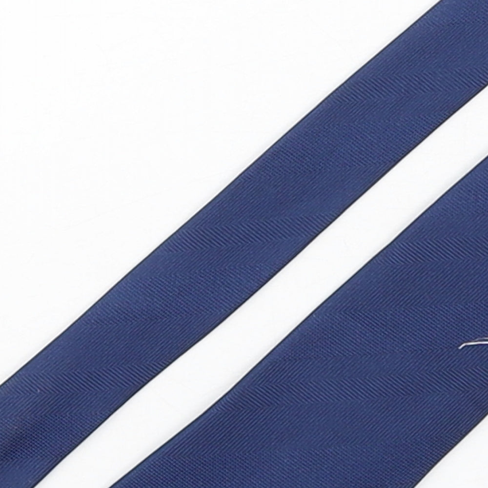 Marks and Spencer Mens Blue  Silk Pointed Tie One Size