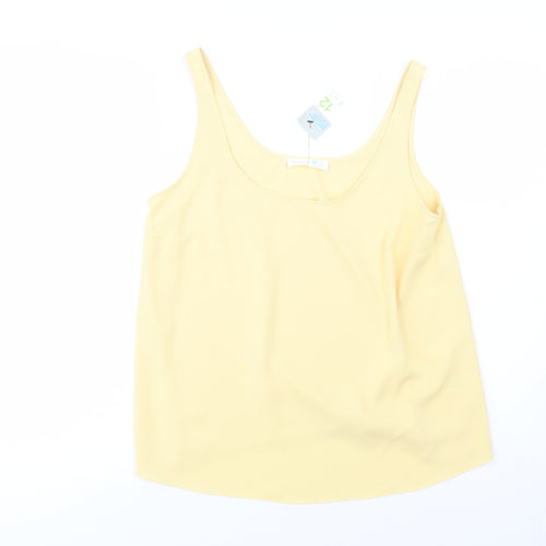 Primark Womens Yellow  Polyester Camisole Blouse Size 12 Scoop Neck