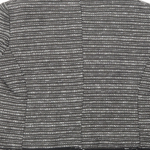 Mango Womens Grey   Jacket Blazer Size L  Zip