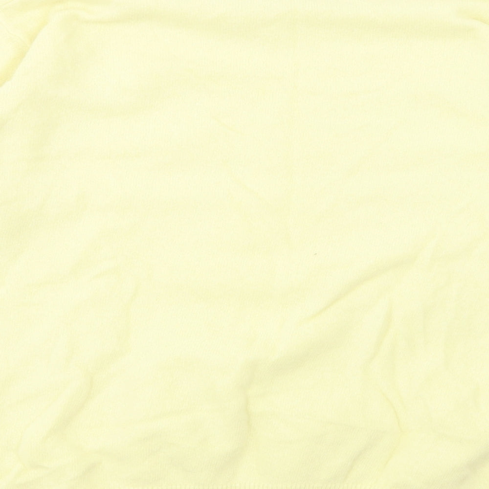 Afibel Womens Yellow Mock Neck  Wool Pullover Jumper Size 20