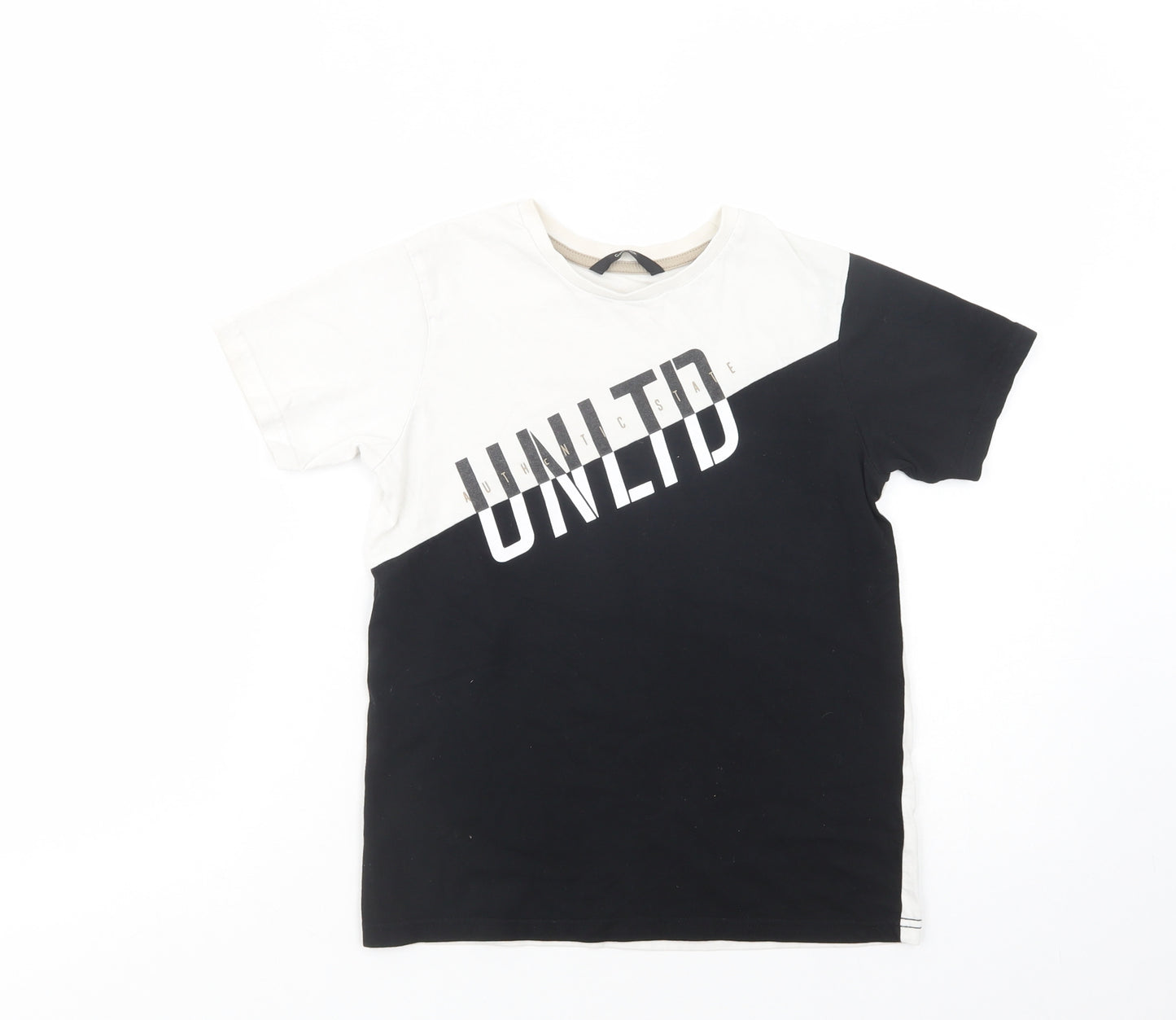 George Boys White  Cotton Basic T-Shirt Size 9-10 Years Crew Neck Pullover