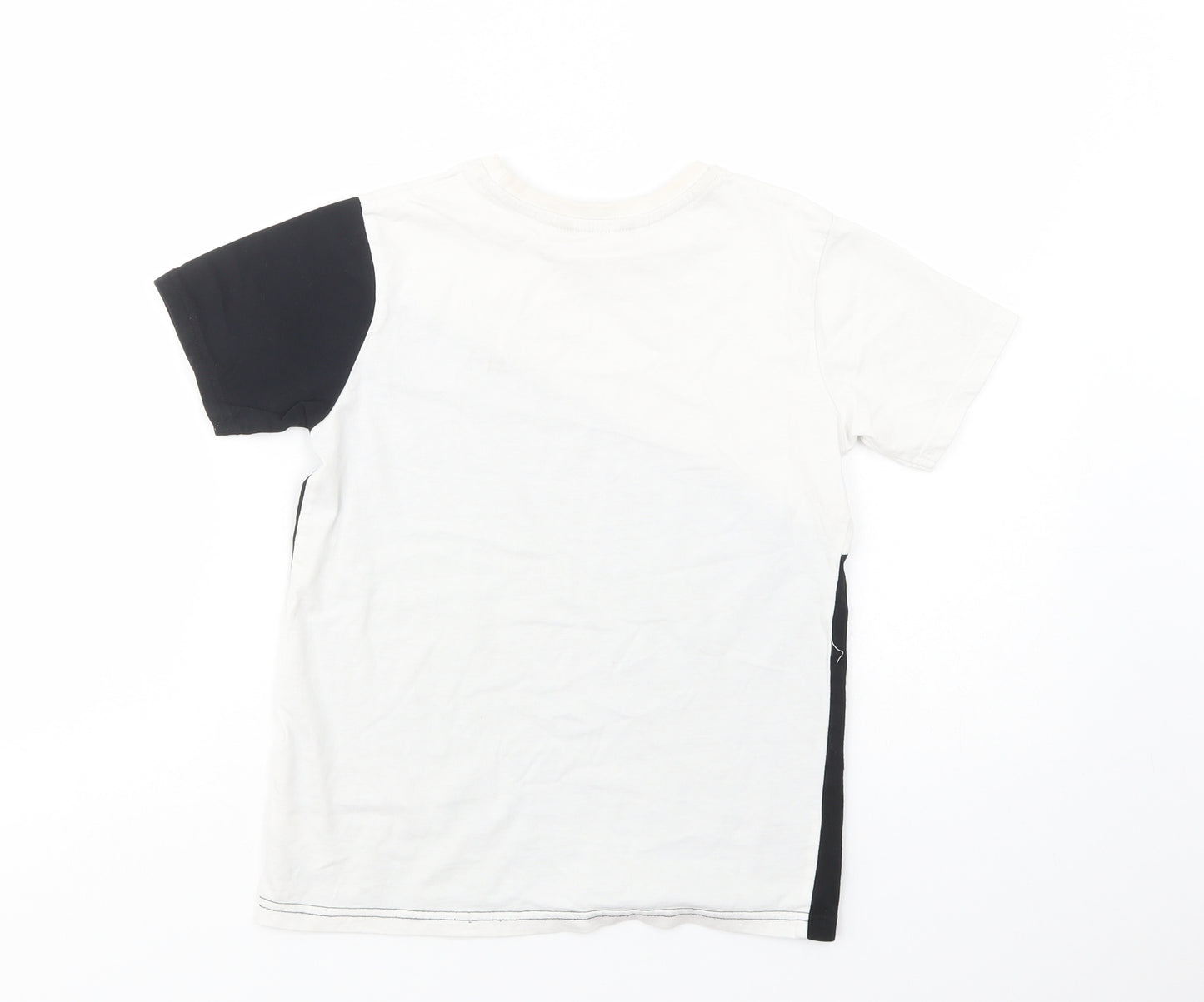 George Boys White  Cotton Basic T-Shirt Size 9-10 Years Crew Neck Pullover