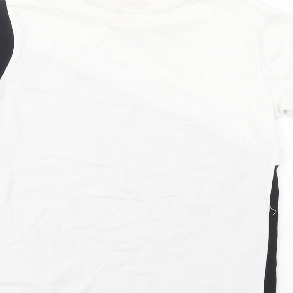 George Boys White  Cotton Basic T-Shirt Size 9-10 Years Crew Neck Pullover