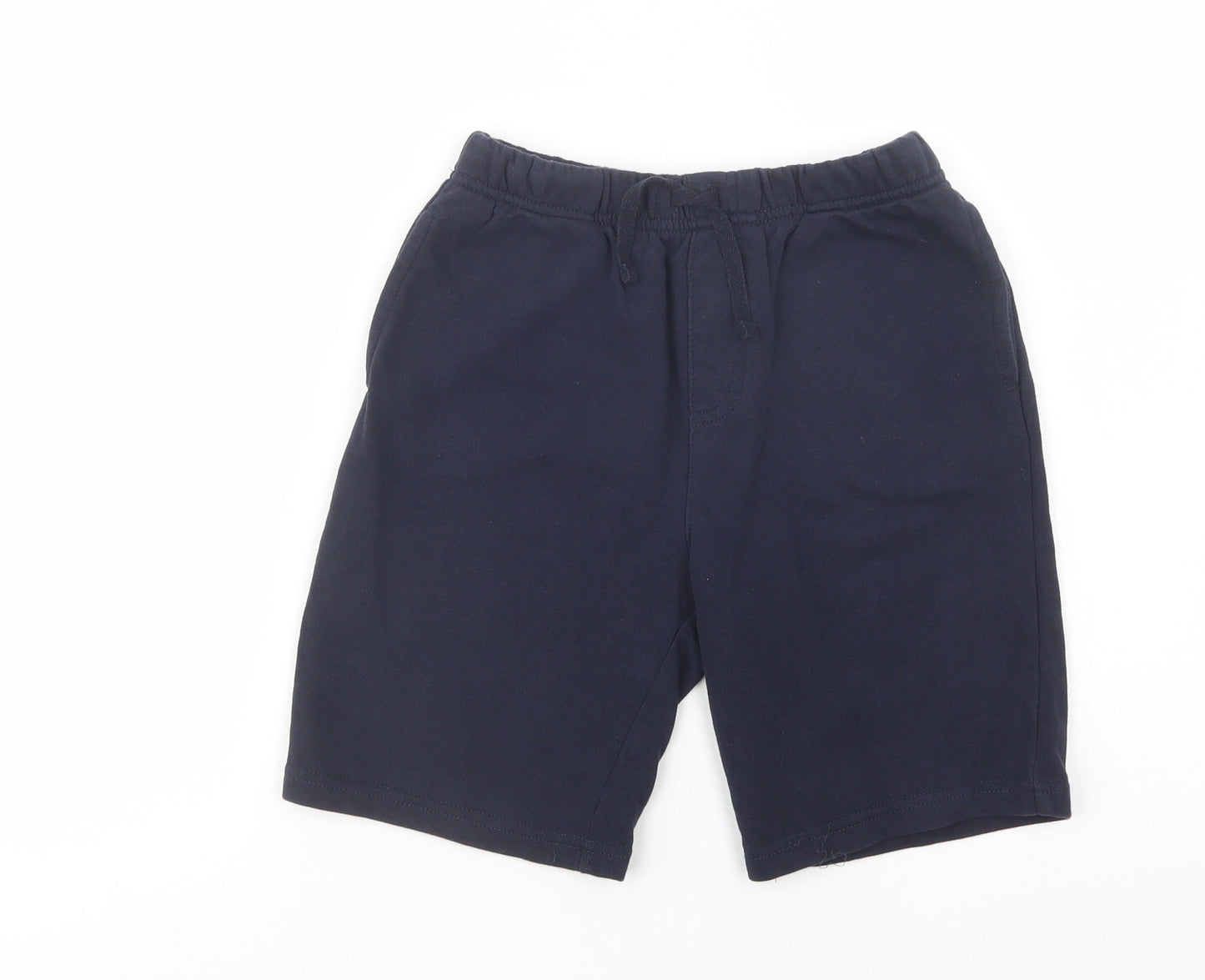George Boys Blue  Cotton Sweat Shorts Size 9-10 Years  Regular Drawstring