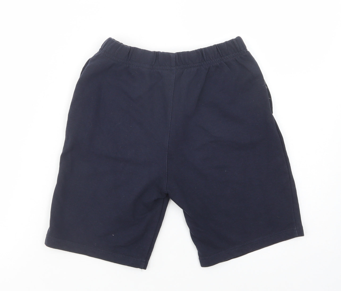 George Boys Blue  Cotton Sweat Shorts Size 9-10 Years  Regular Drawstring