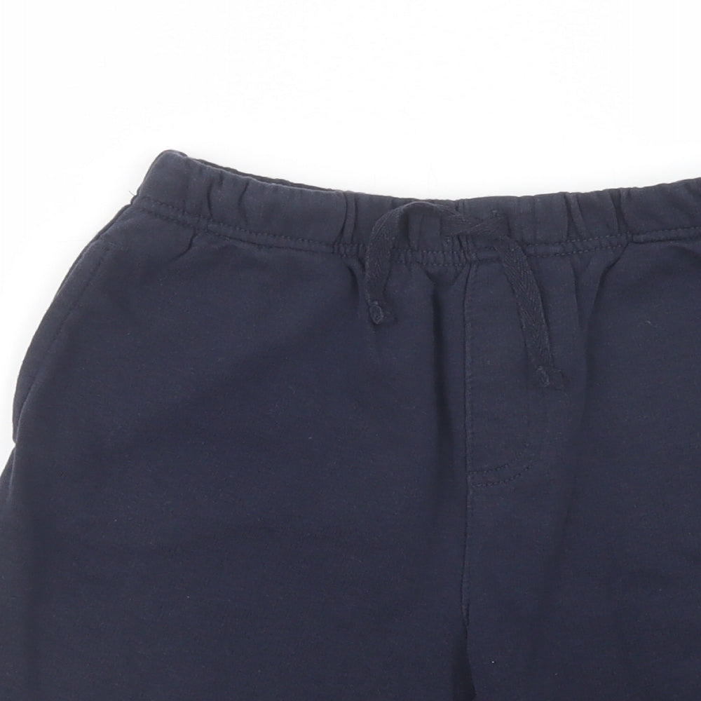 George Boys Blue  Cotton Sweat Shorts Size 9-10 Years  Regular Drawstring