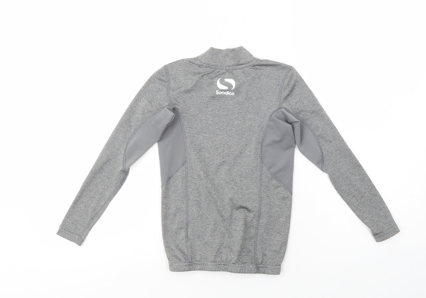 Sondico Girls Grey  Polyester Pullover T-Shirt Size 7-8 Years Mock Neck Pullover