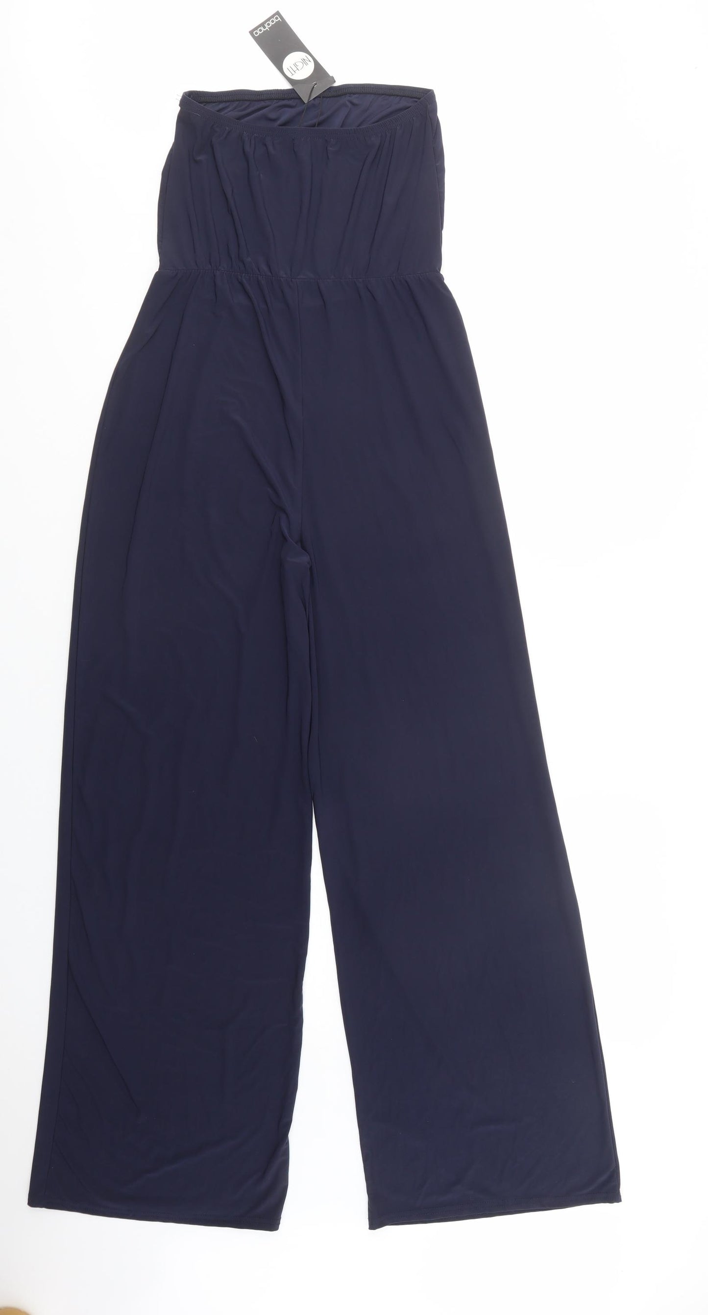 Boohoo Womens Blue  Polyester Jumpsuit One-Piece Size 12 L30 in Pullover
