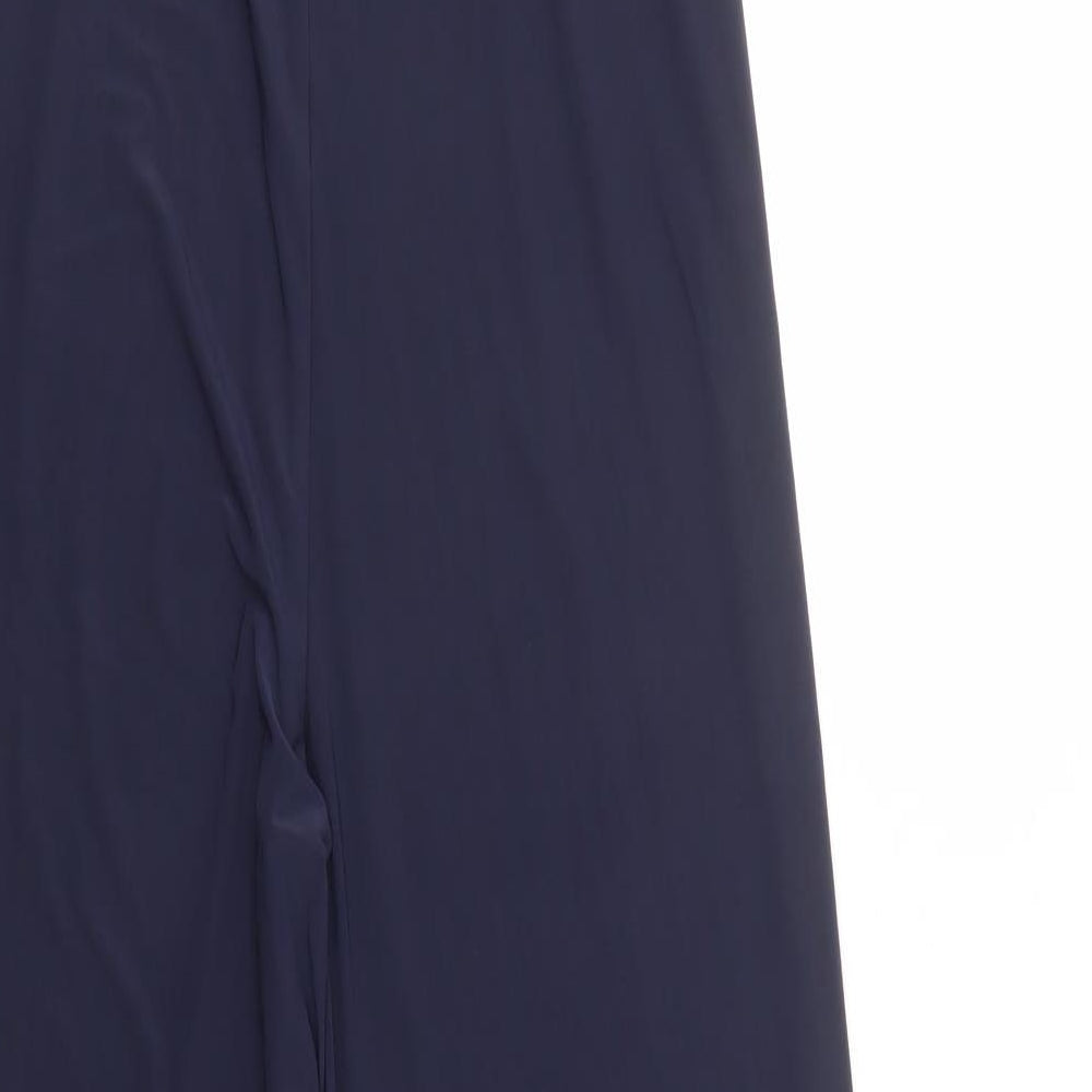 Boohoo Womens Blue  Polyester Jumpsuit One-Piece Size 12 L30 in Pullover