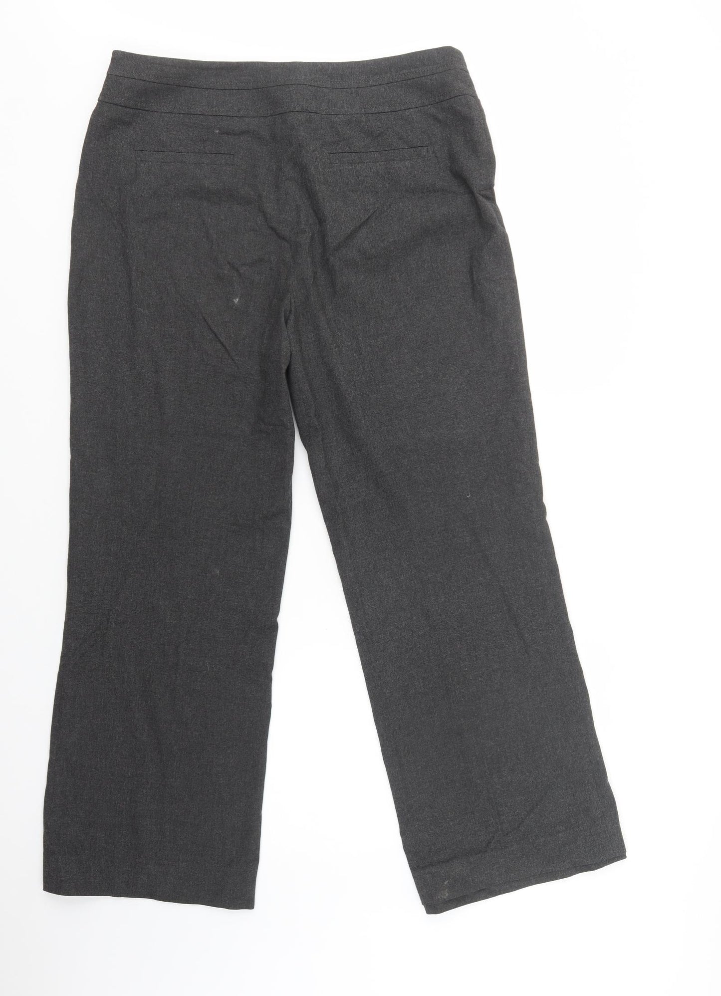 Phase Eight Womens Grey  Polyester Dress Pants Trousers Size 14 L30 in Regular Button