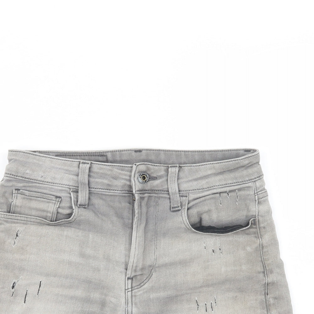 G-Star Raw Mens Grey  Cotton Chino Shorts Size 30 in L8 in Regular Button