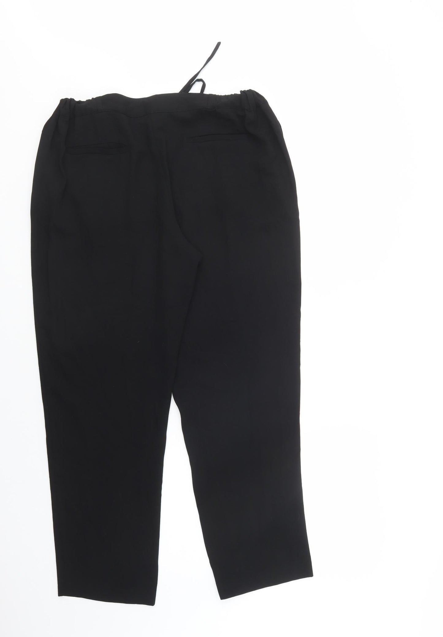 Minuet Petite Womens Black  Polyester Dress Pants Trousers Size 12 L27 in Regular Drawstring