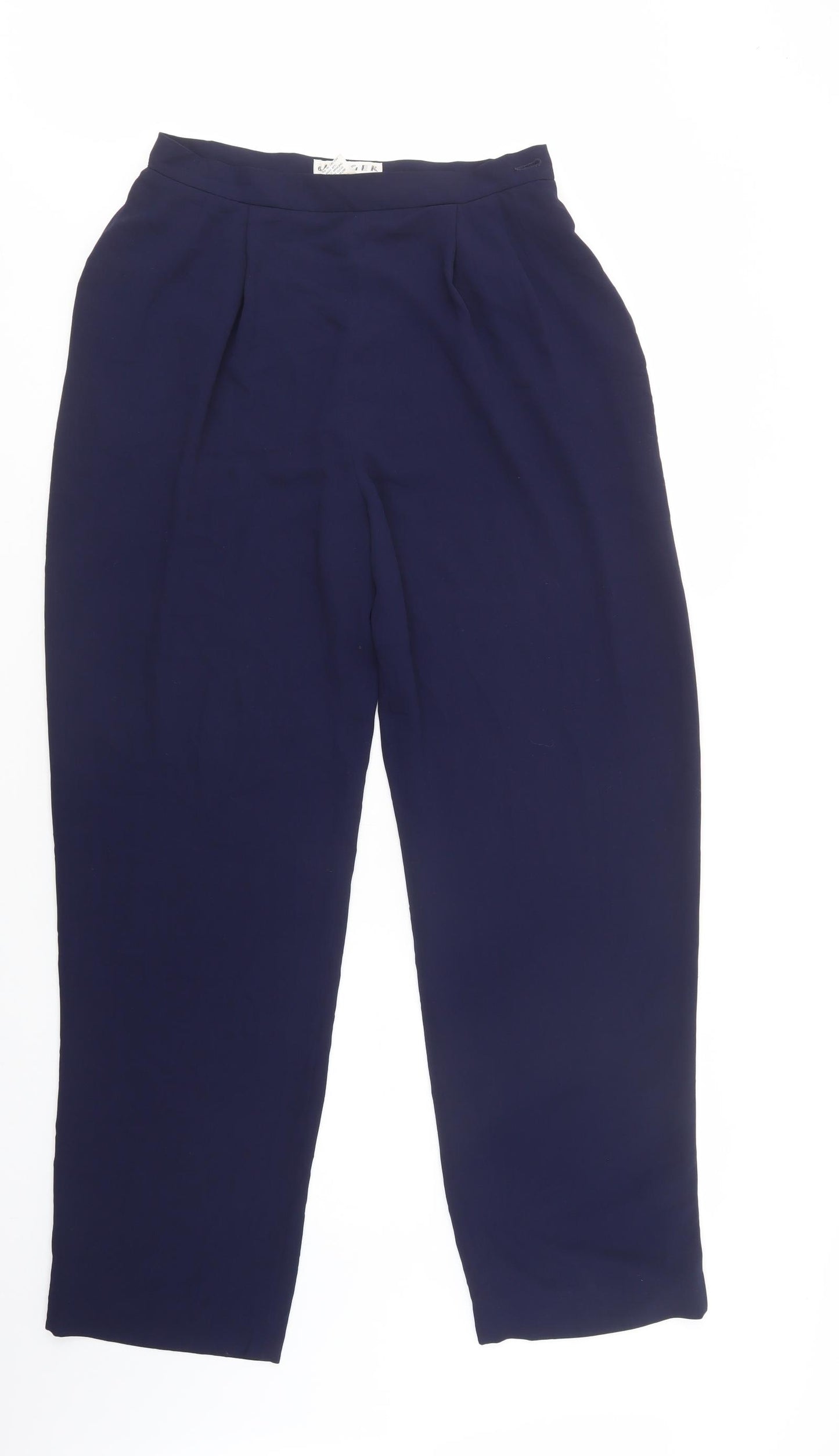 Jaeger Womens Blue  Polyester Dress Pants Trousers Size 14 L31 in Regular Button