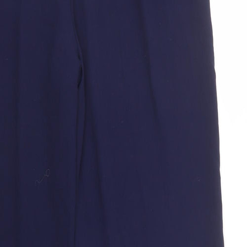 Jaeger Womens Blue  Polyester Dress Pants Trousers Size 14 L31 in Regular Button