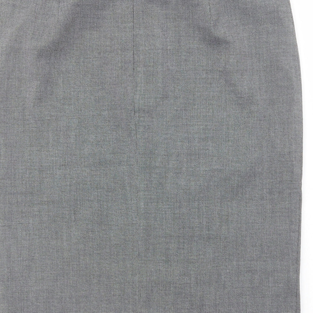 Marks and Spencer Womens Grey  Polyester Straight & Pencil Skirt Size 12   Zip