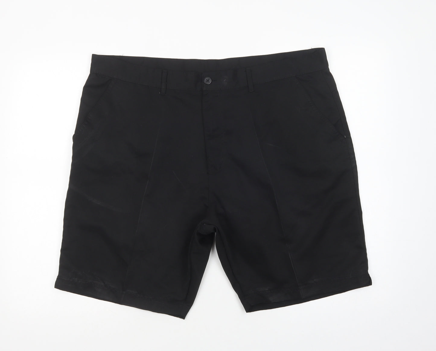 Dunlop Mens Black  Polyester Chino Shorts Size 42 in L10 in Regular Button