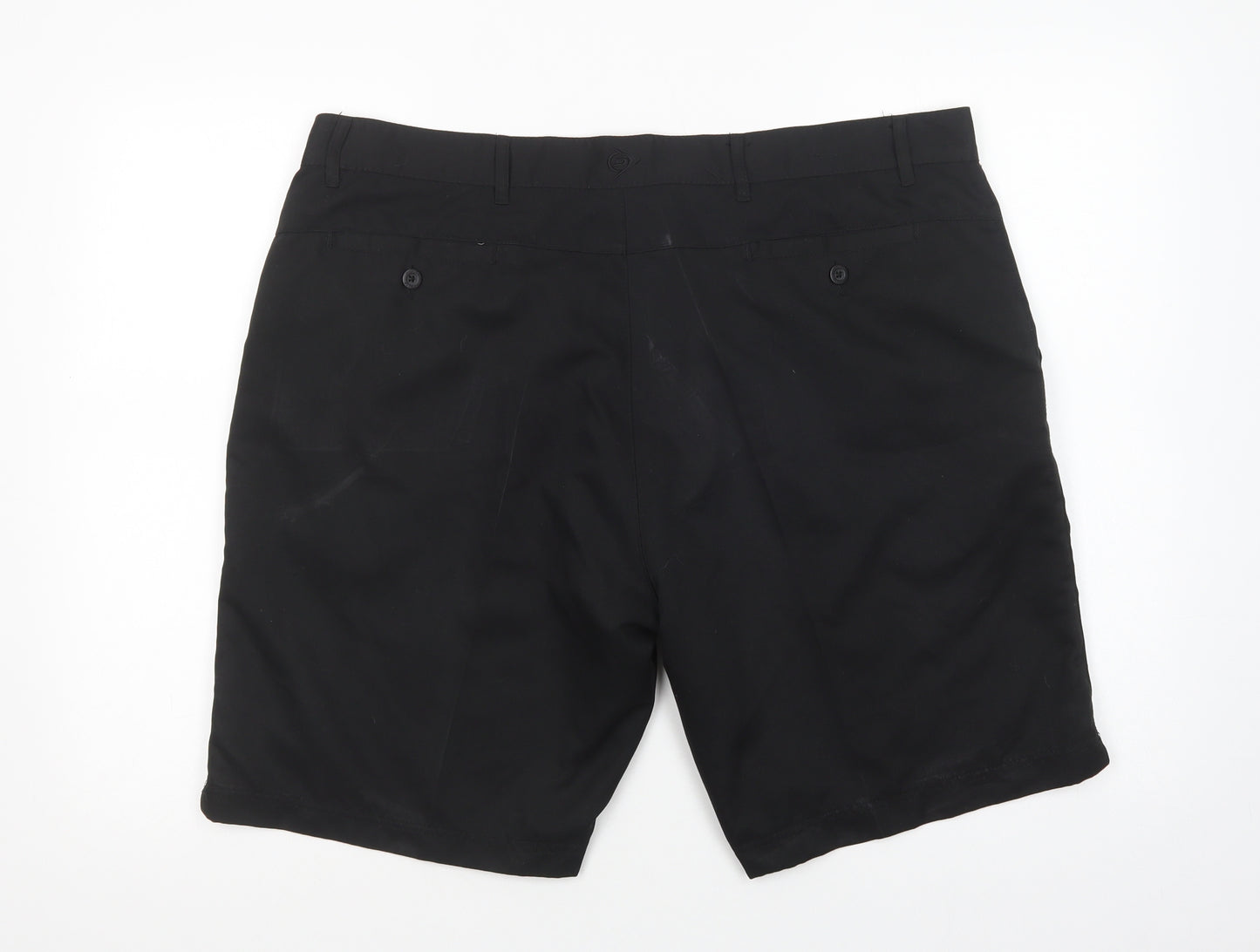 Dunlop Mens Black  Polyester Chino Shorts Size 42 in L10 in Regular Button