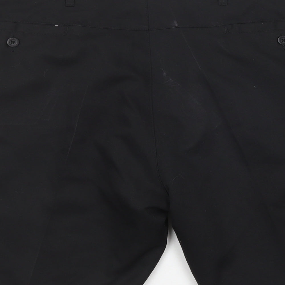 Dunlop Mens Black  Polyester Chino Shorts Size 42 in L10 in Regular Button