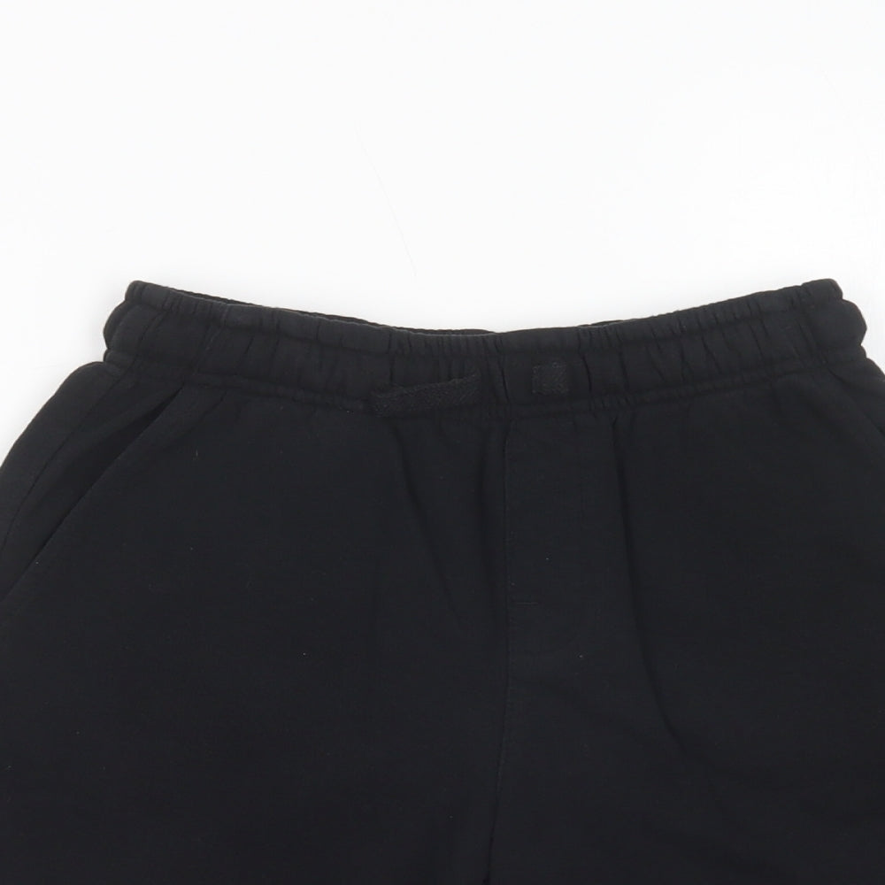 George Boys Black  Cotton Sweat Shorts Size 9-10 Years  Regular Drawstring