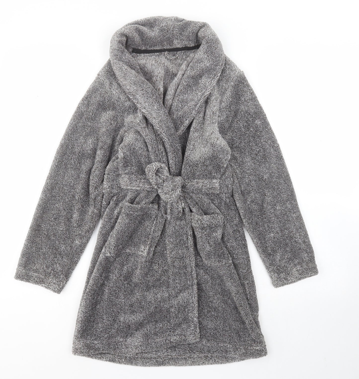 Matalan Boys Grey  Polyester  Robe Size 10-11 Years  Tie