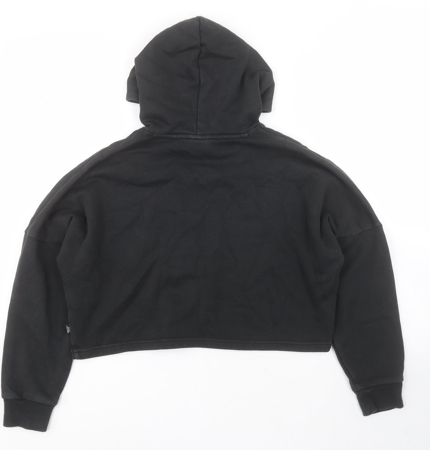 PUMA Girls Black  Cotton Pullover Hoodie Size 11-12 Years  Pullover - Cropped