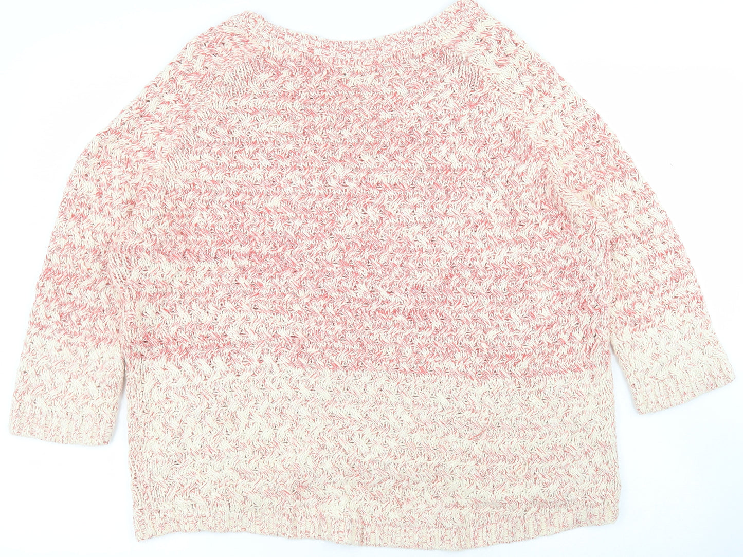 Fat Face Womens Red Round Neck  Cotton Pullover Jumper Size M