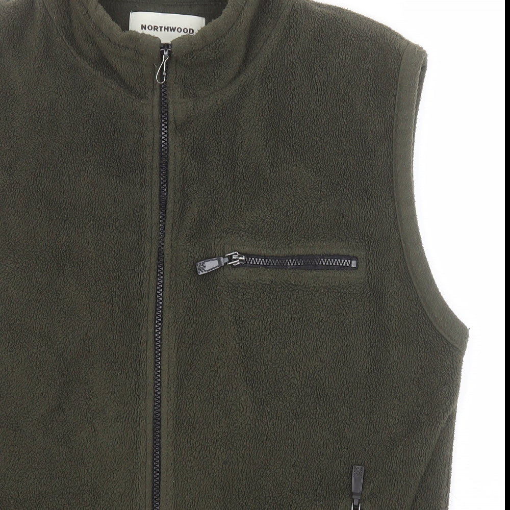 Northwood Mens Green   Gilet Coat Size L  Zip