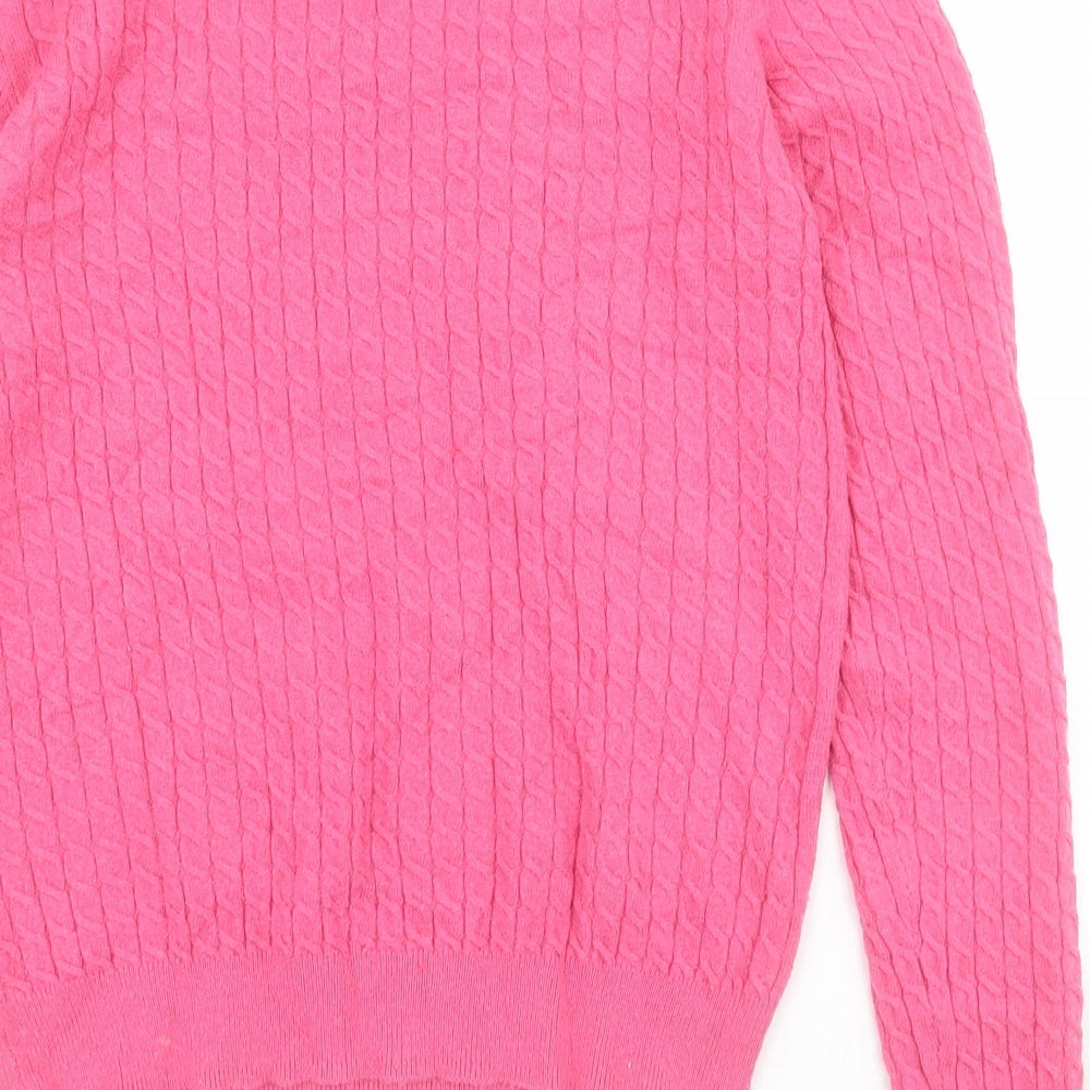 Papaya Womens Pink  Viscose Basic T-Shirt Size 14 Round Neck