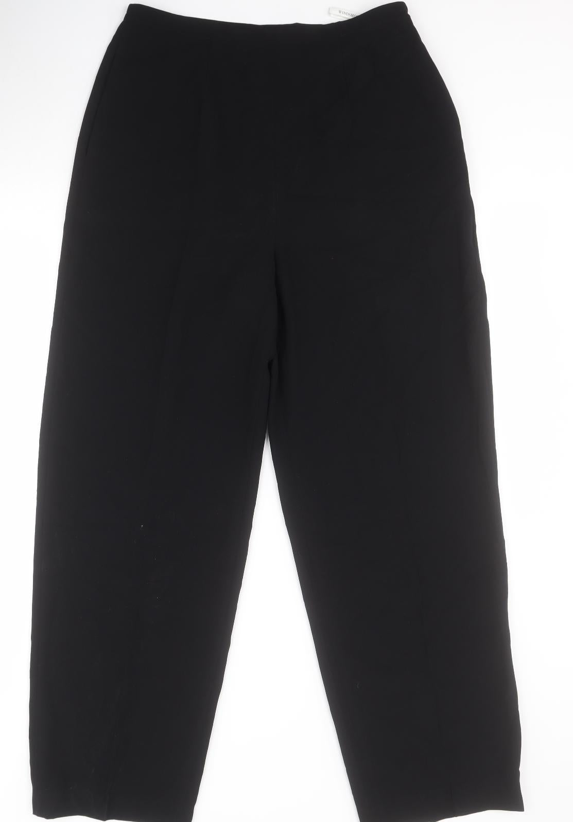 Windsmoor Womens Black  Polyester Dress Pants Trousers Size 12 L30 in Regular Zip