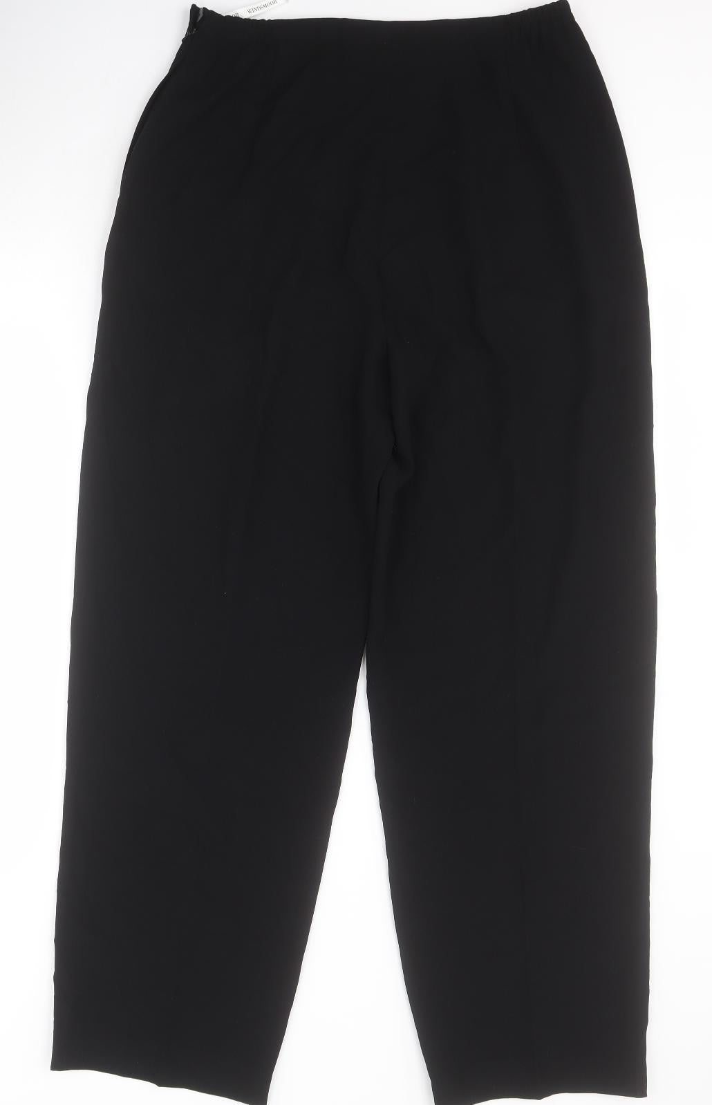 Windsmoor Womens Black  Polyester Dress Pants Trousers Size 12 L30 in Regular Zip