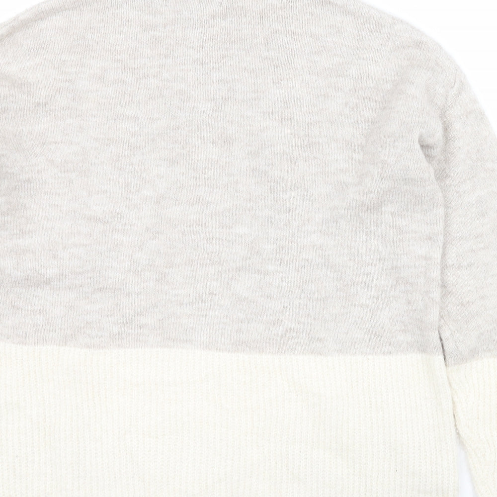 Primark Womens Beige High Neck  Acrylic Pullover Jumper Size XS