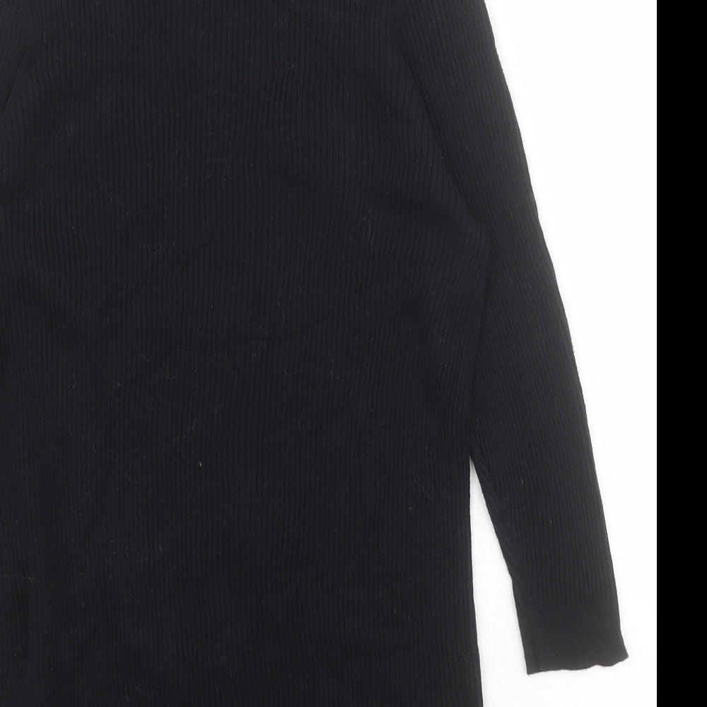 NEXT Womens Black Paisley Cotton Basic Blouse Size 18 V-Neck