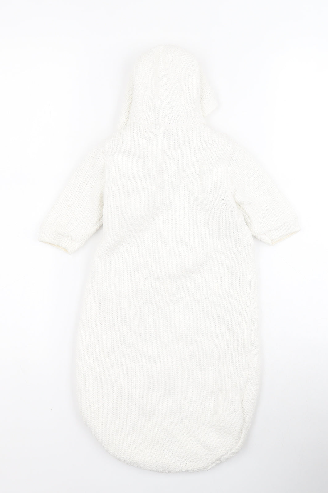Mothercare  White Solid Cotton Babydoll Bodysuit Size 3-6 Months  Button - Sleep suit