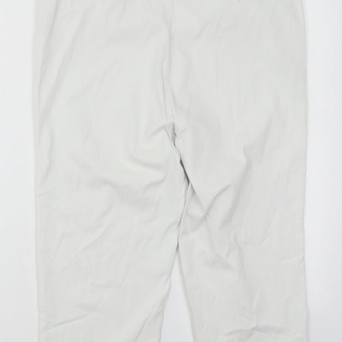 Julipa Womens White  Viscose Cropped Leggings Size 16