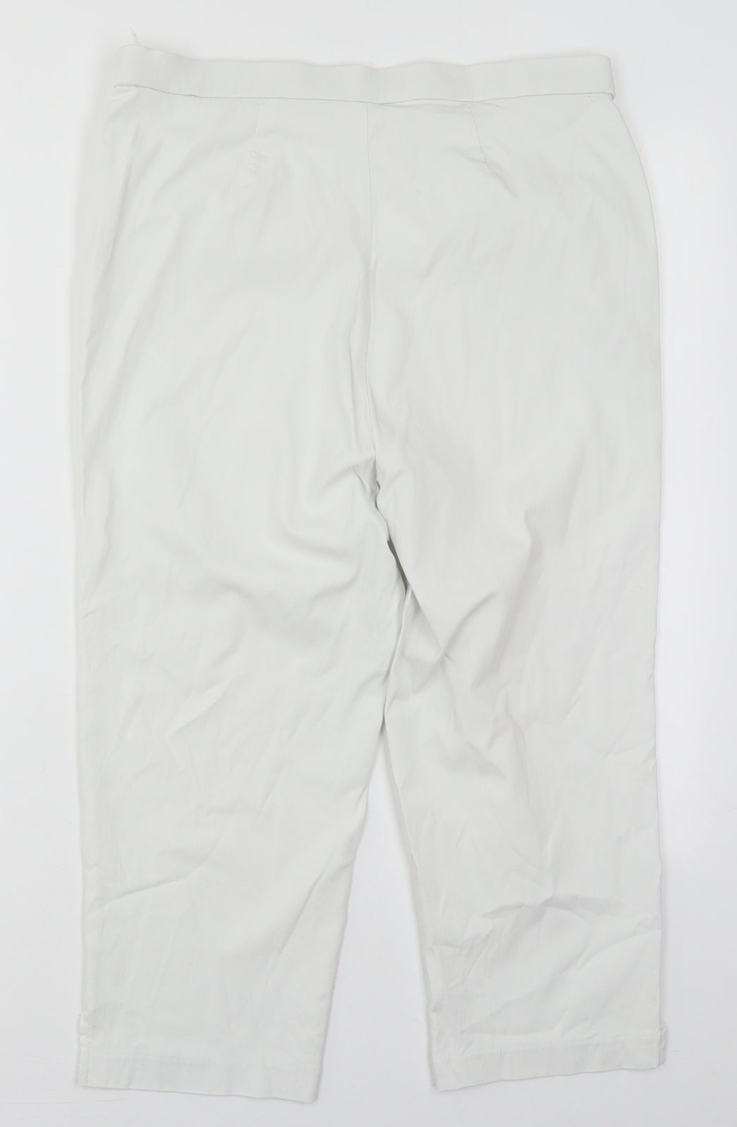 Julipa Womens White  Viscose Cropped Leggings Size 16