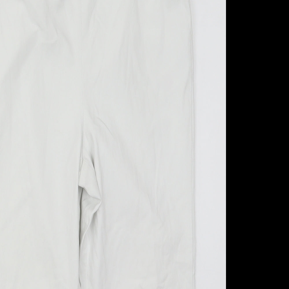Julipa Womens White  Viscose Cropped Leggings Size 16