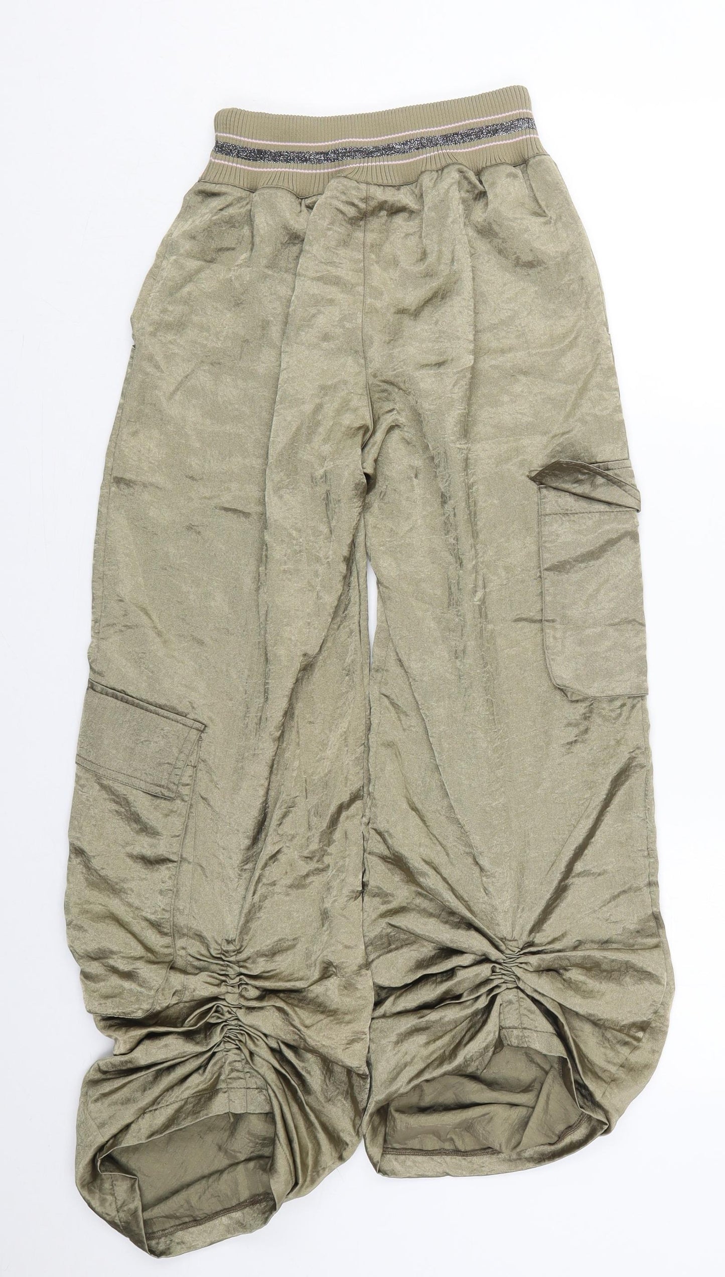 Jeffrey Rogers Womens Gold  Polyester Trousers  Size 10 L27 in Regular Drawstring
