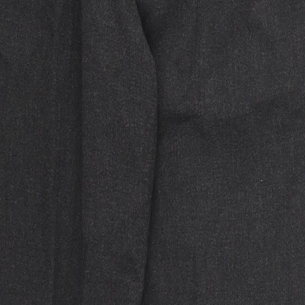 Marks and Spencer Womens Grey  Polyester Trousers  Size 14 L28 in Regular Button
