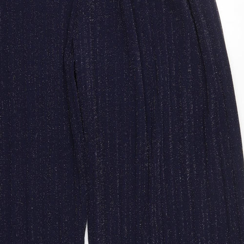 Glass Womens Blue  Polyester Trousers  Size 2XL L30 in Regular