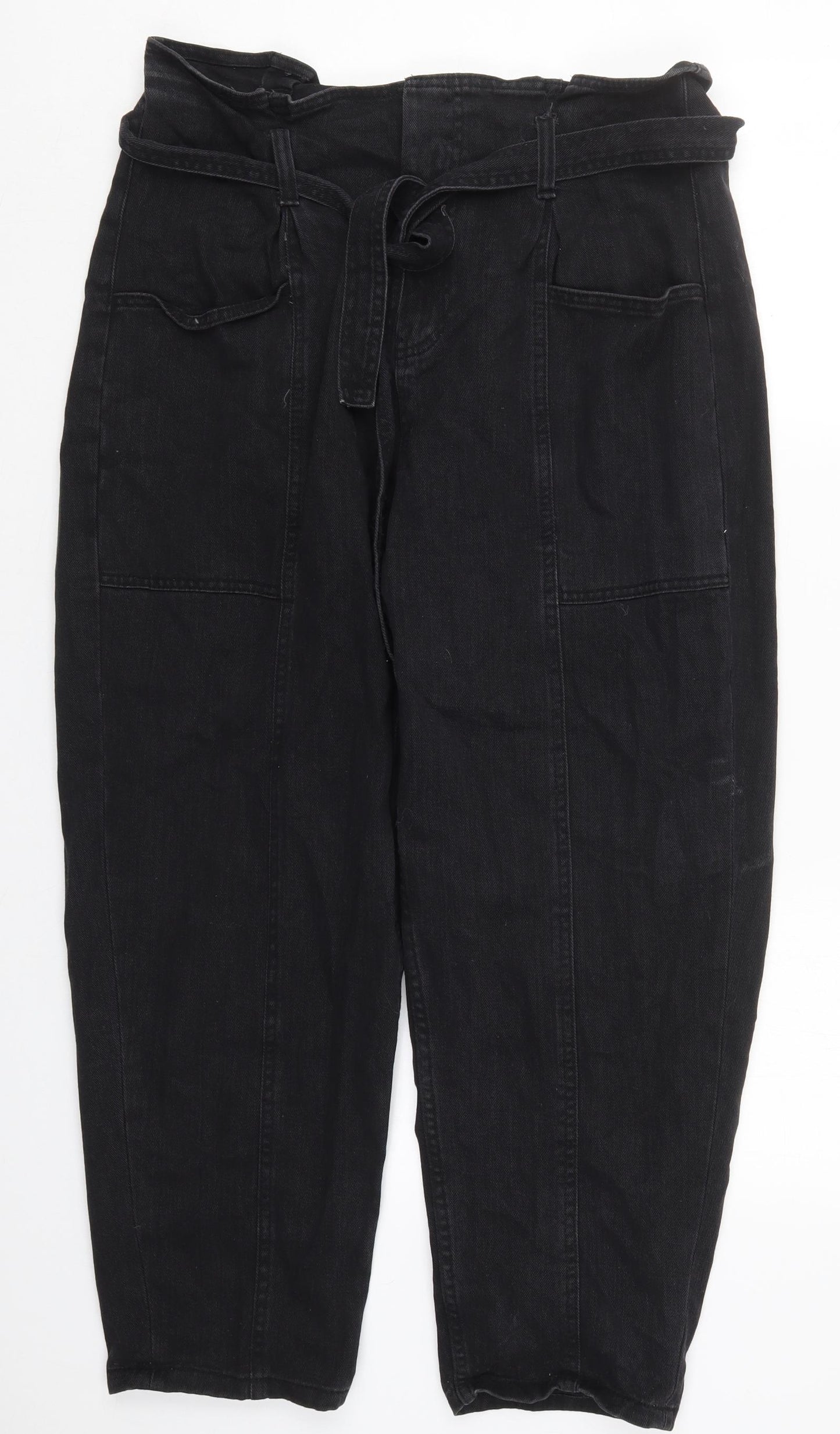 Denim Co Womens Black  Cotton Mom Jeans Size 16 L26 in Regular Button