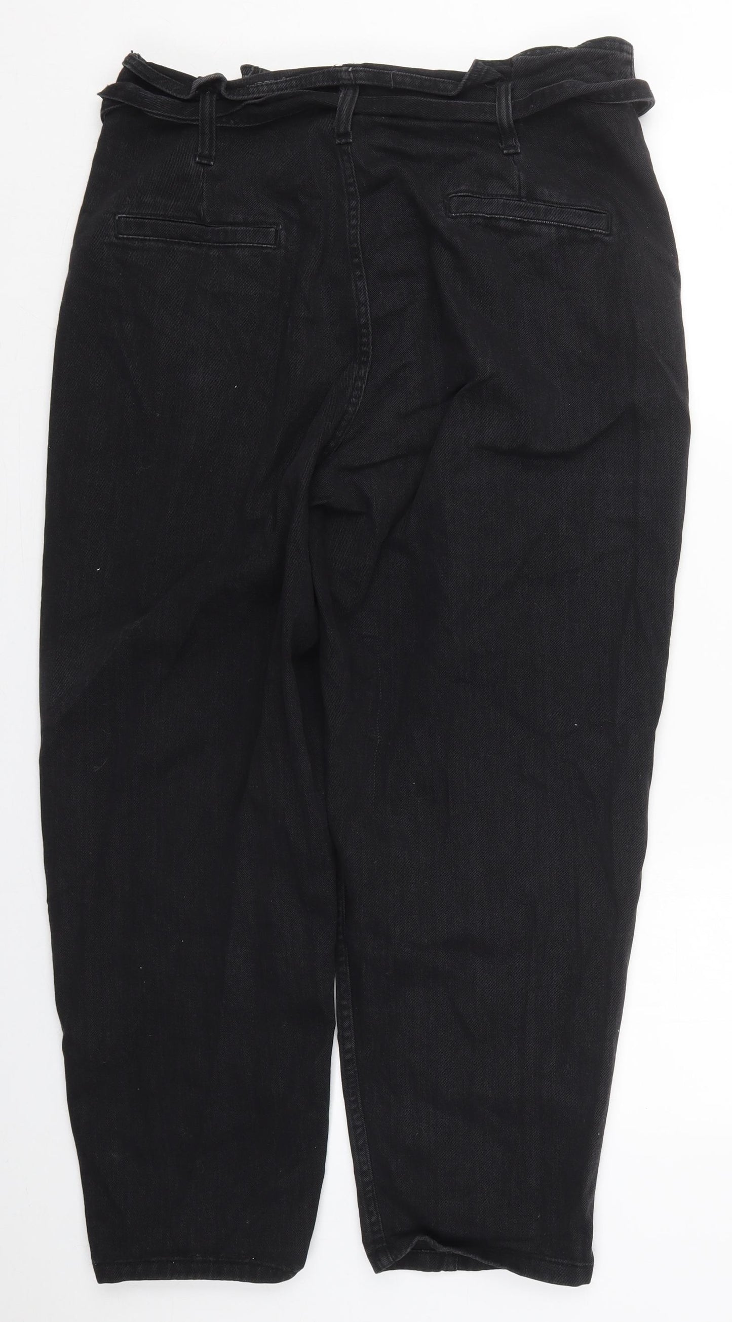 Denim Co Womens Black  Cotton Mom Jeans Size 16 L26 in Regular Button