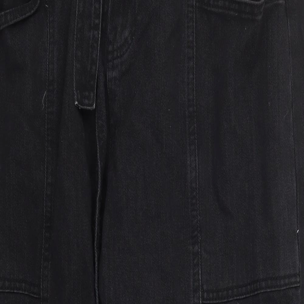 Denim Co Womens Black  Cotton Mom Jeans Size 16 L26 in Regular Button