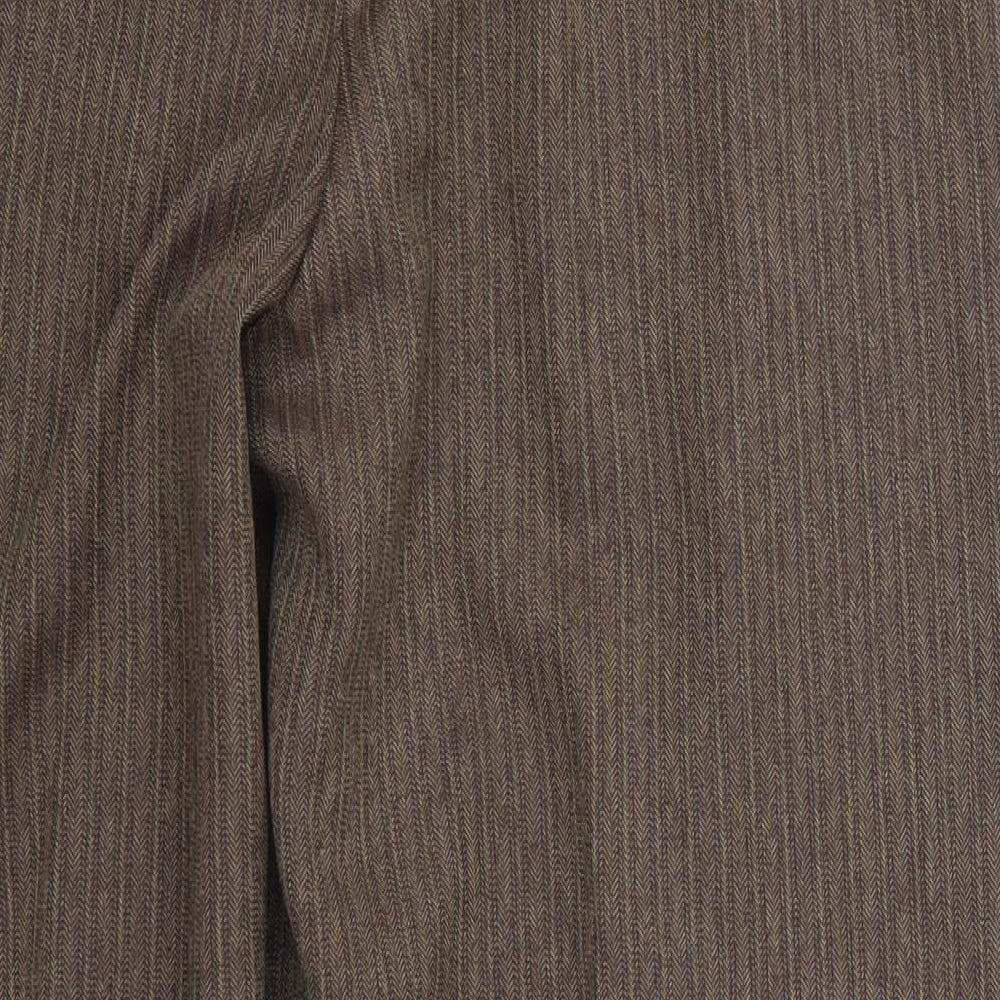 Marks and Spencer Womens Brown  Polyester Trousers  Size 18 L27 in Regular