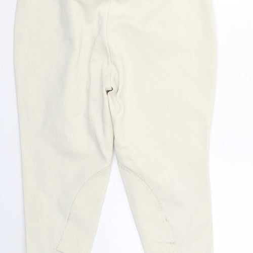 Preworn Womens Beige  Nylon Cropped Trousers Size M L22 in Regular Button - Horse Riding
