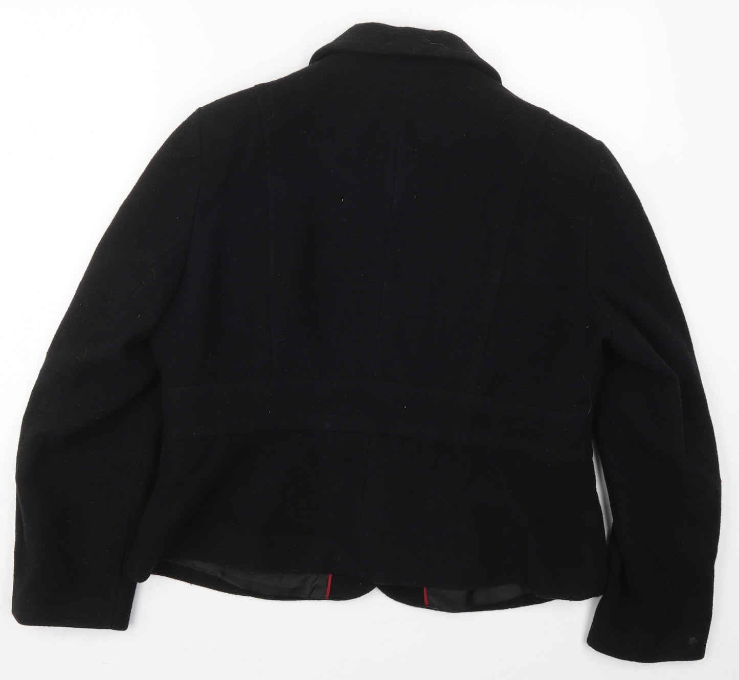 Marks and Spencer Womens Black   Pea Coat Coat Size 18  Button